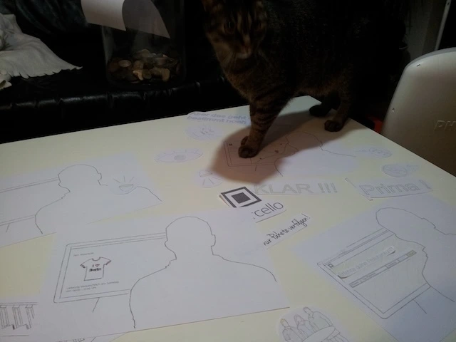 Fig.6: Unsere Katze Lexi vor dem Dreh unseres Parcello Videos (2013)